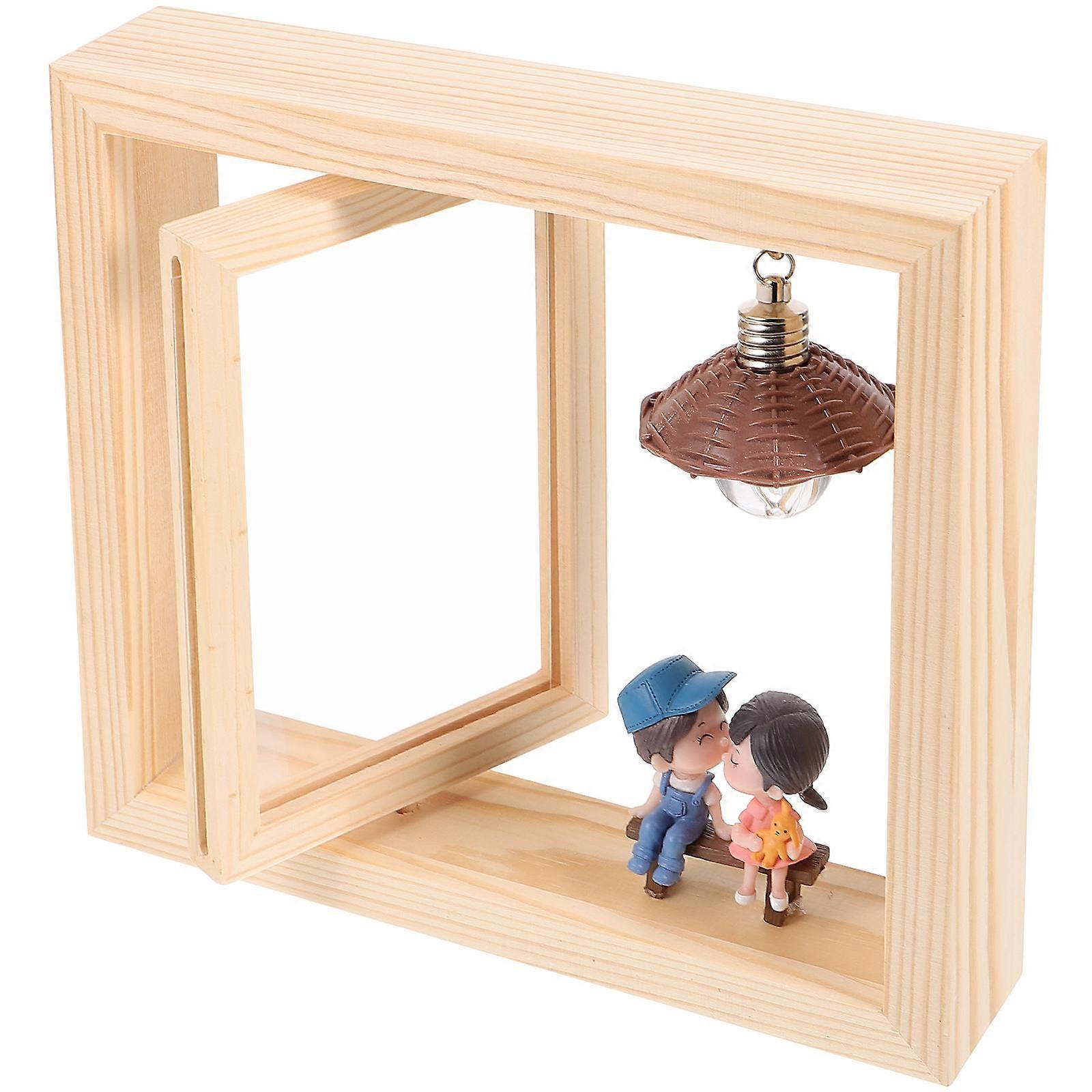 Creative Desktop Hydroponics Photo Frame Decor Double-Sided 2Pcs