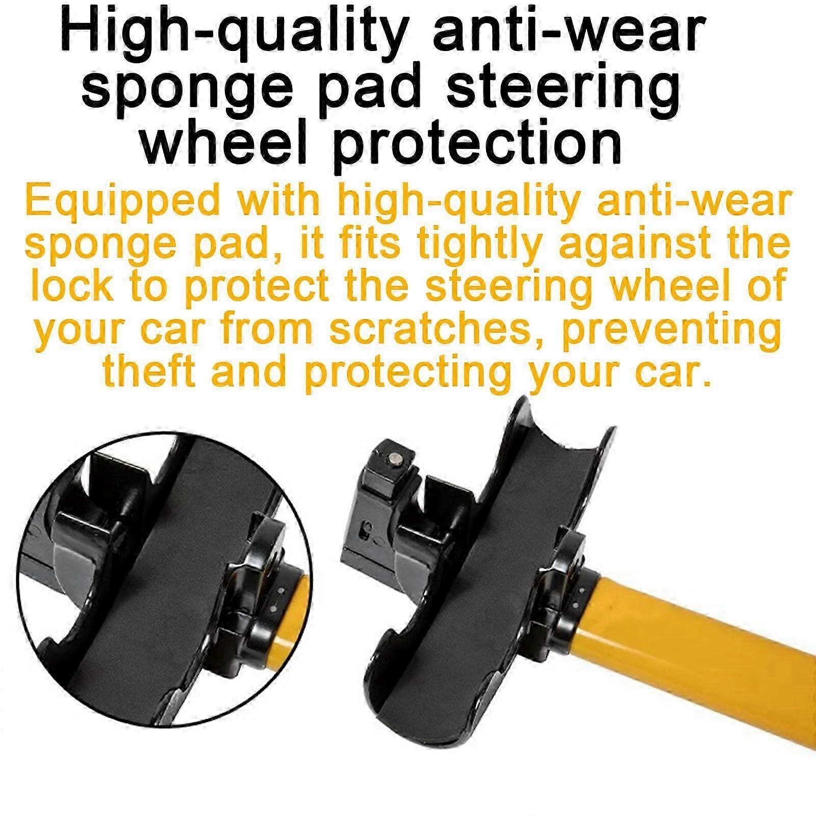 Heavy-Duty Yellow Steering Lock
