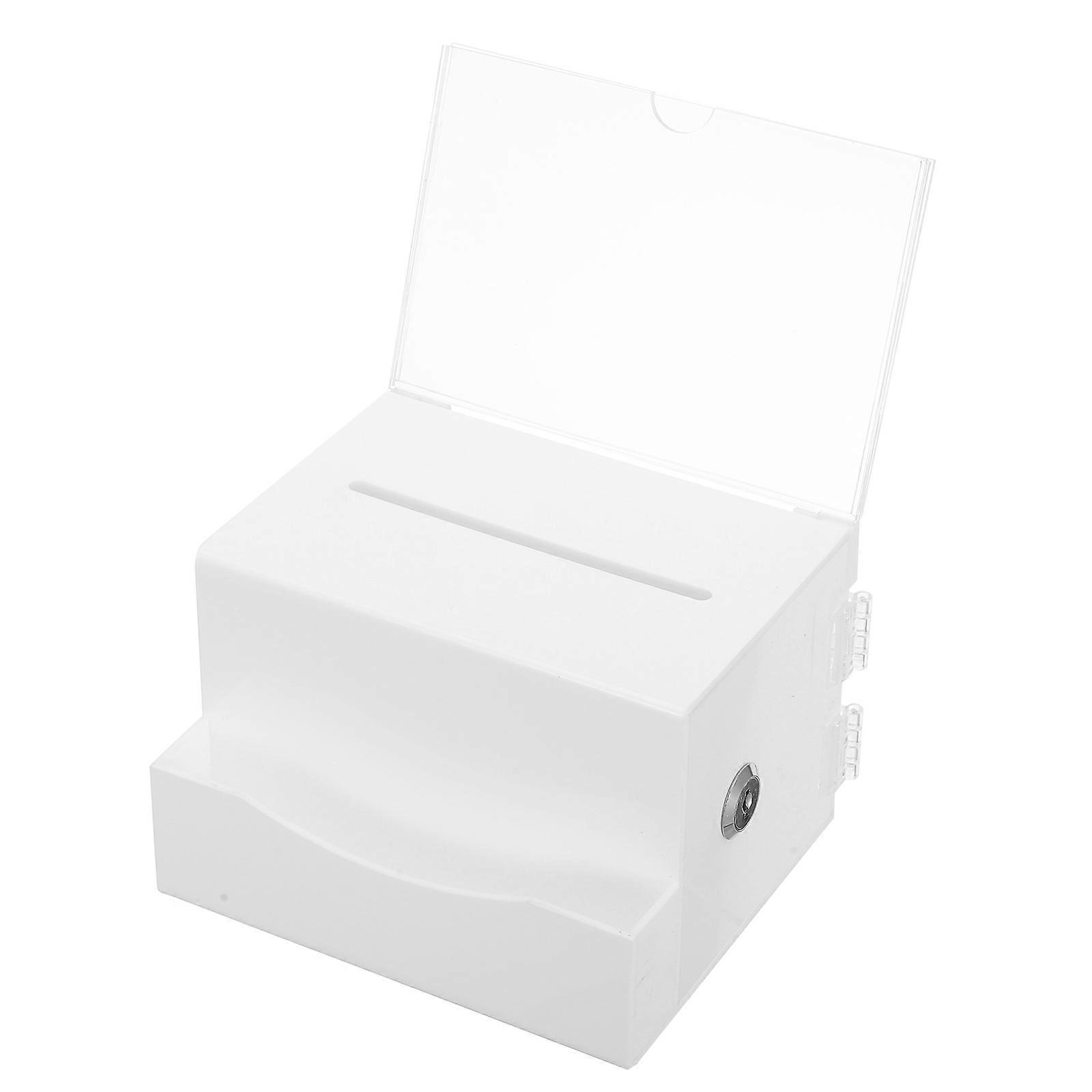 White Acrylic Voting Box Designed compatible with Donation Function