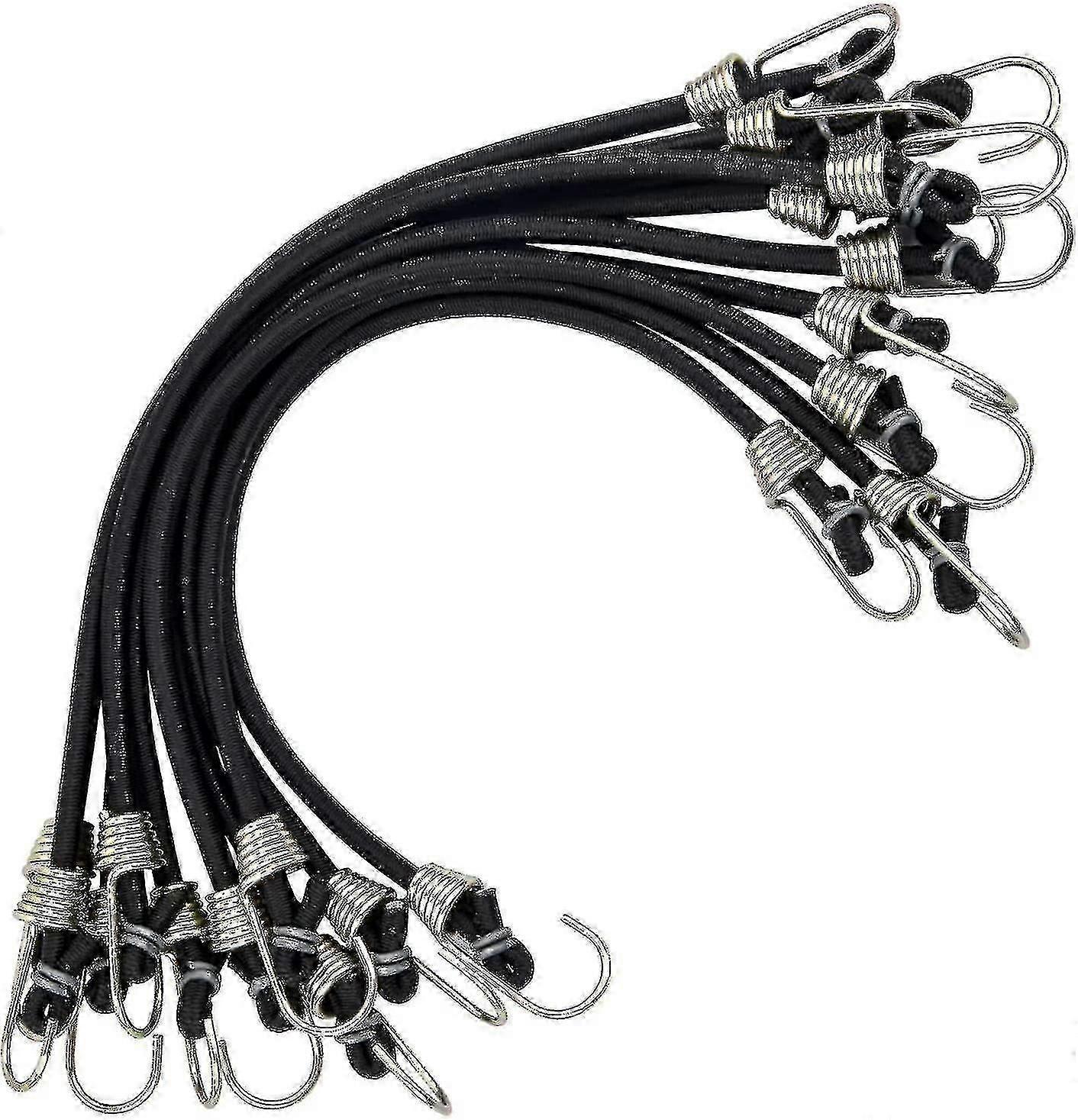 10 Pack Small Elastic Hook Cords