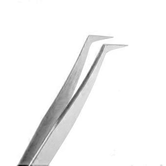 Right Angle Stainless Steel Eyelashes Extension Grafting Picking Tweezers Nippers