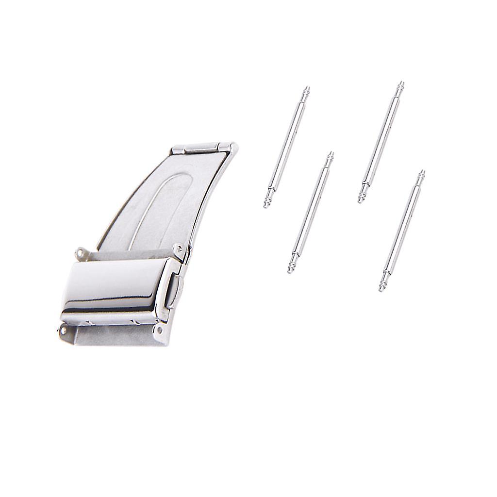 20mm Stainless Steel Double Deployment Clasp Buckle For Watch Band Strap