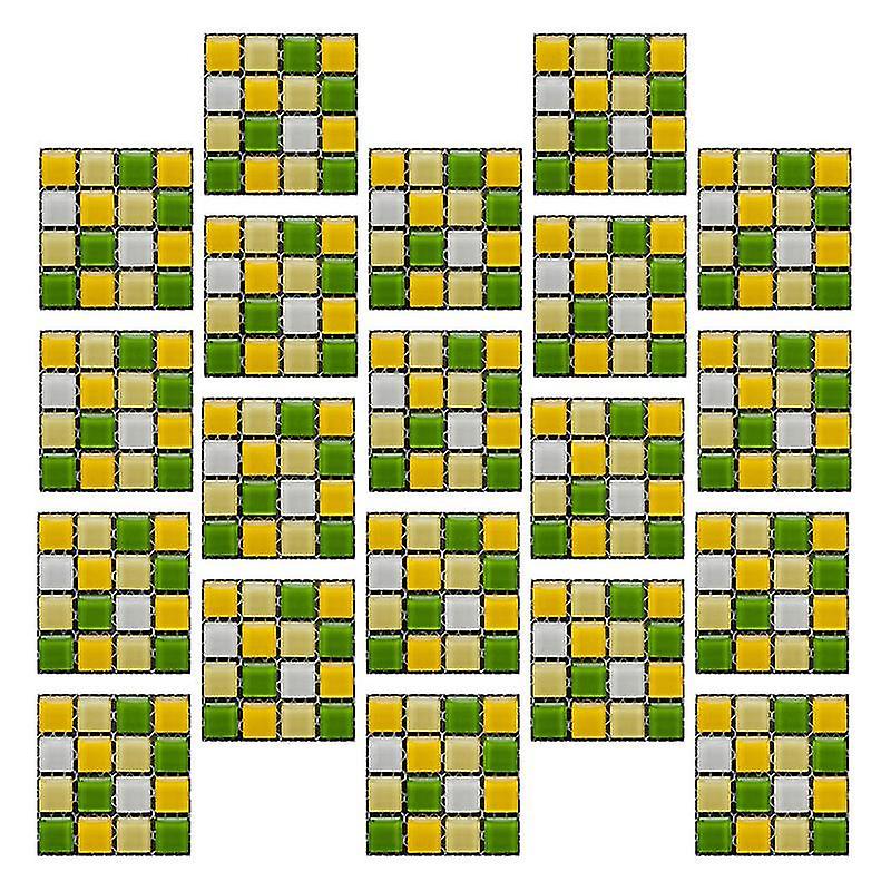 10X10cm Assorted Color Wallpaper 20pcs Home Tile Decorative Mosaic Sticker Tile Paste Home Tile Diy
