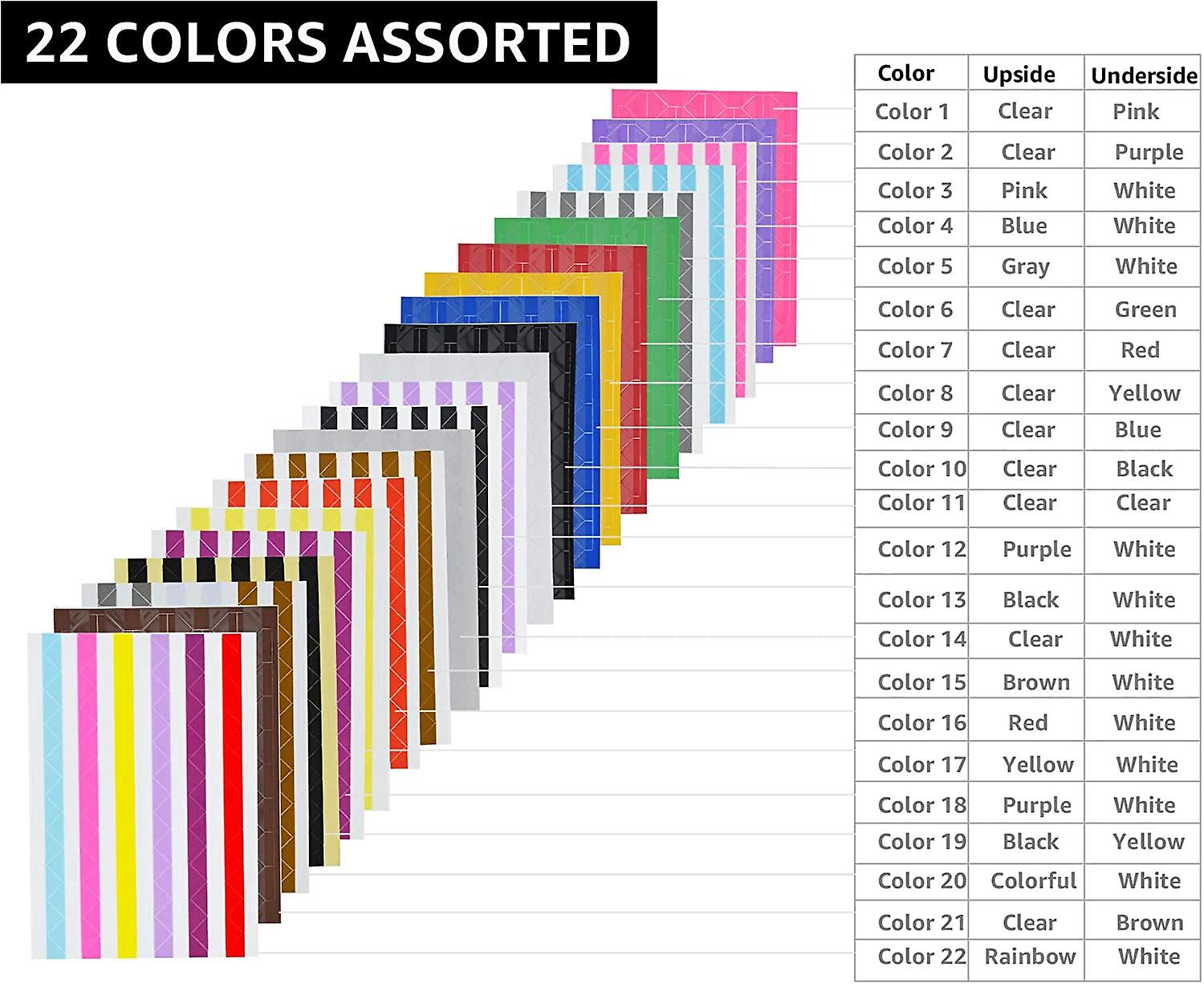 2244 Count (22 Colors Assorted) Photo Mounting Corner Stickers Self Adhesive for Scrapbook Photo Albums DIY Craft, 22 Sheets