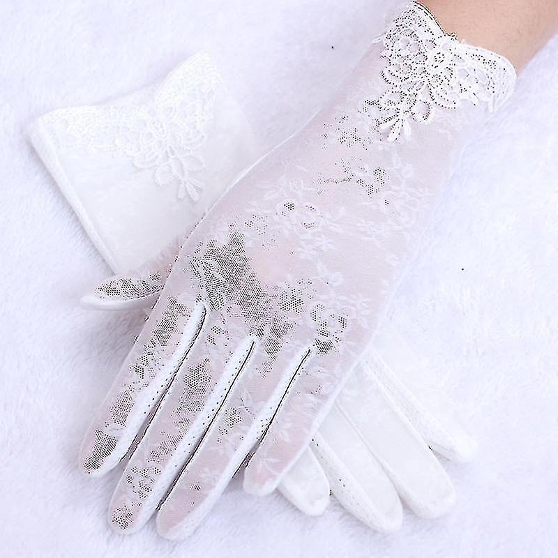 Sunscreen Gloves Women's Summer Thin Short Touch Screen Gloves