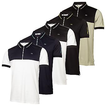 Polo de golf Calvin Klein Whitman con cremallera para hombre que absorbe la humedad