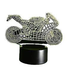 3D Illusion Motorcycle Led Desk Lamp - 7 Color Changing Touch Switch Night Light