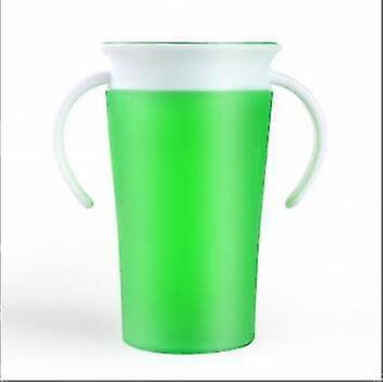 White 360 Degree Rotated Baby Learning Drinking Cup