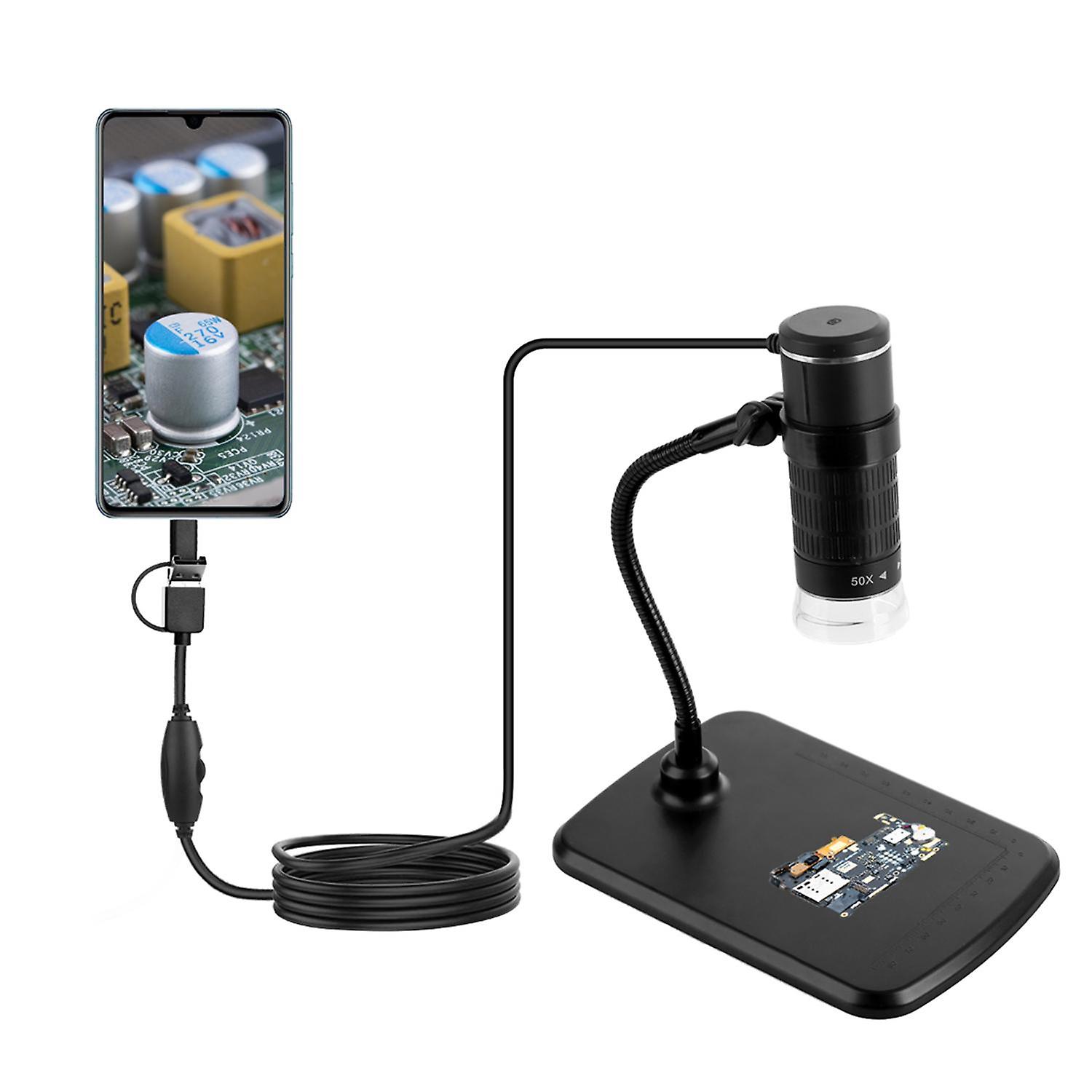 3-in-1 Digital Microscope 1000X Magnification HD 1080P Mobile Phone Microscope with