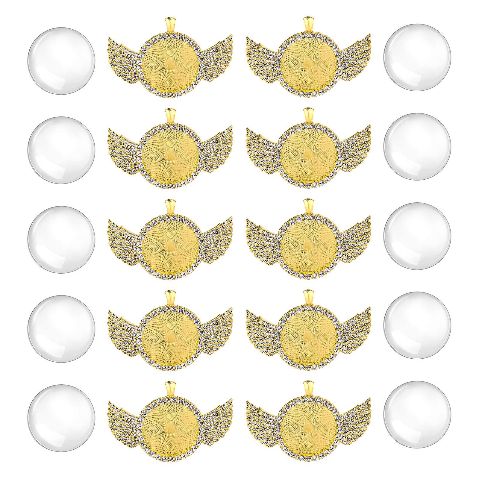 Cabochon Base Setting Pendant Tray Setting Cabochon Blank Base DIY Golden