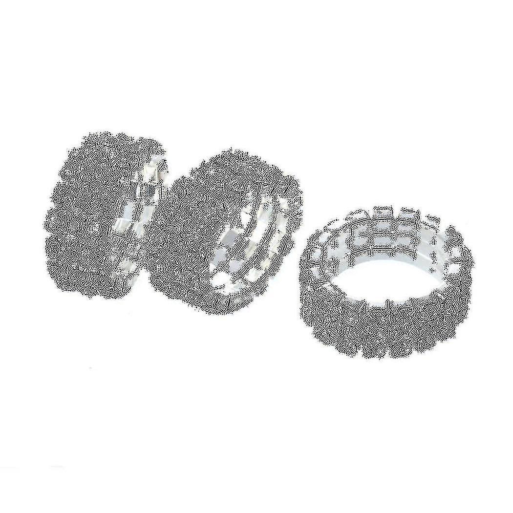 3 X Elastic Toe Ring Bijoux de mariée Strass 3 rangées 9mm---argent