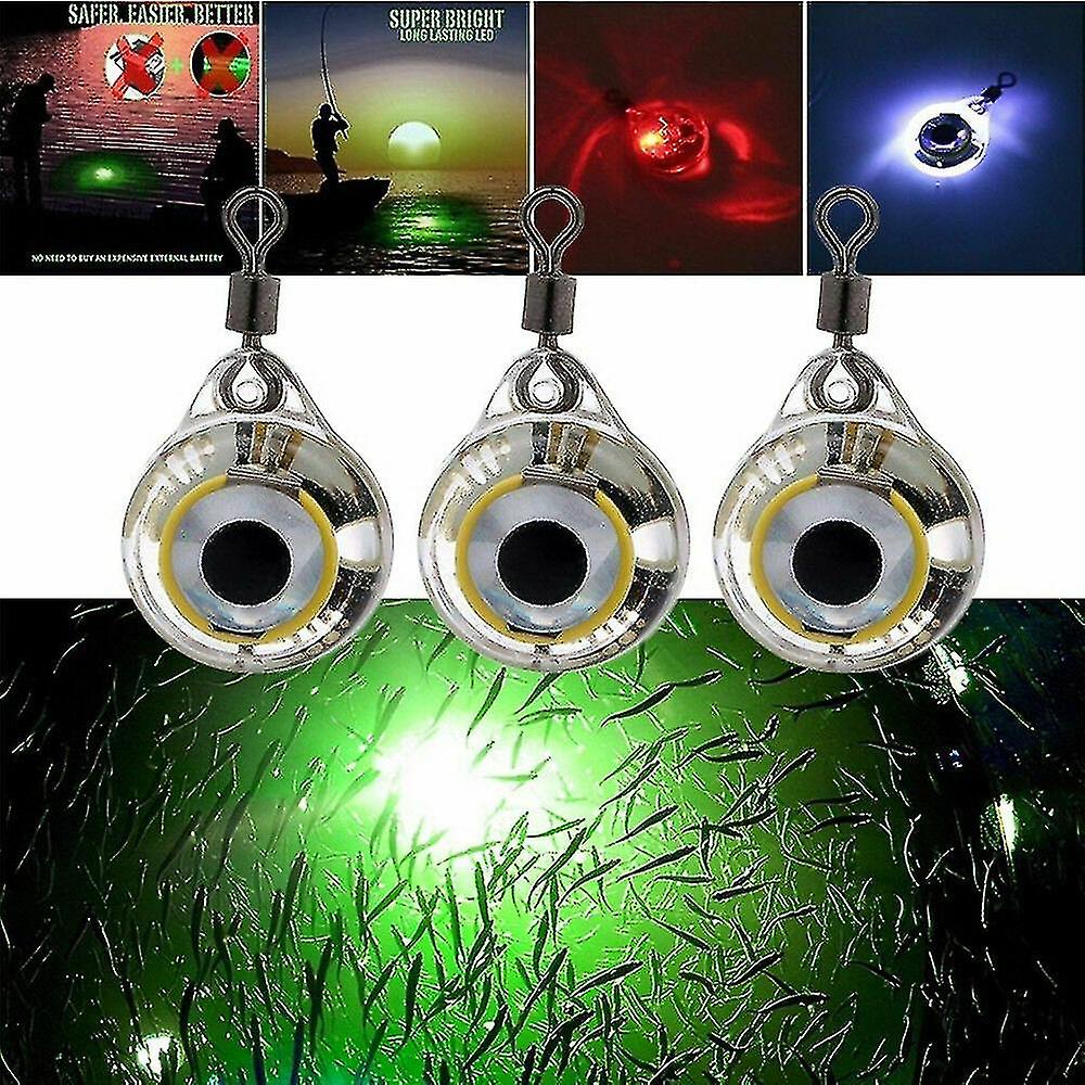 LED Fishing Lure Lights – Deep Drop Underwater Fish Attractant, Strobe Lamp, 1-5 Pack, Multicolor, 2.5cm Width