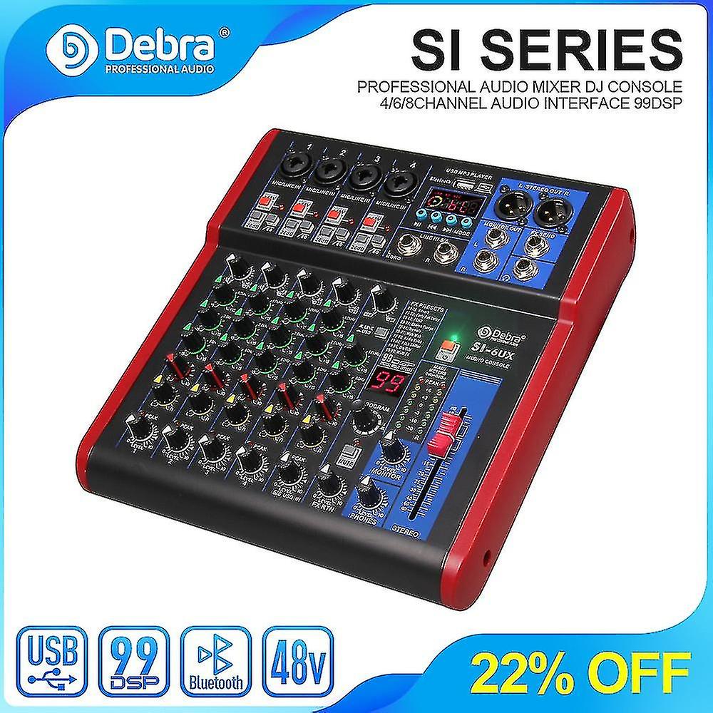 Clean Sound! Debra Pro 6 Channel Usb o With 99 Dsp Digital Effects For Dj Console Karaoke Recording Studio