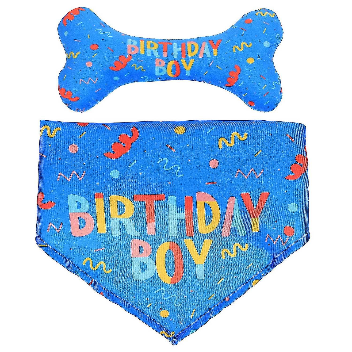 2pcs Costume Birthday Pet Triangular Scarf Cat Bibs Saliva Towel Simulation Bone