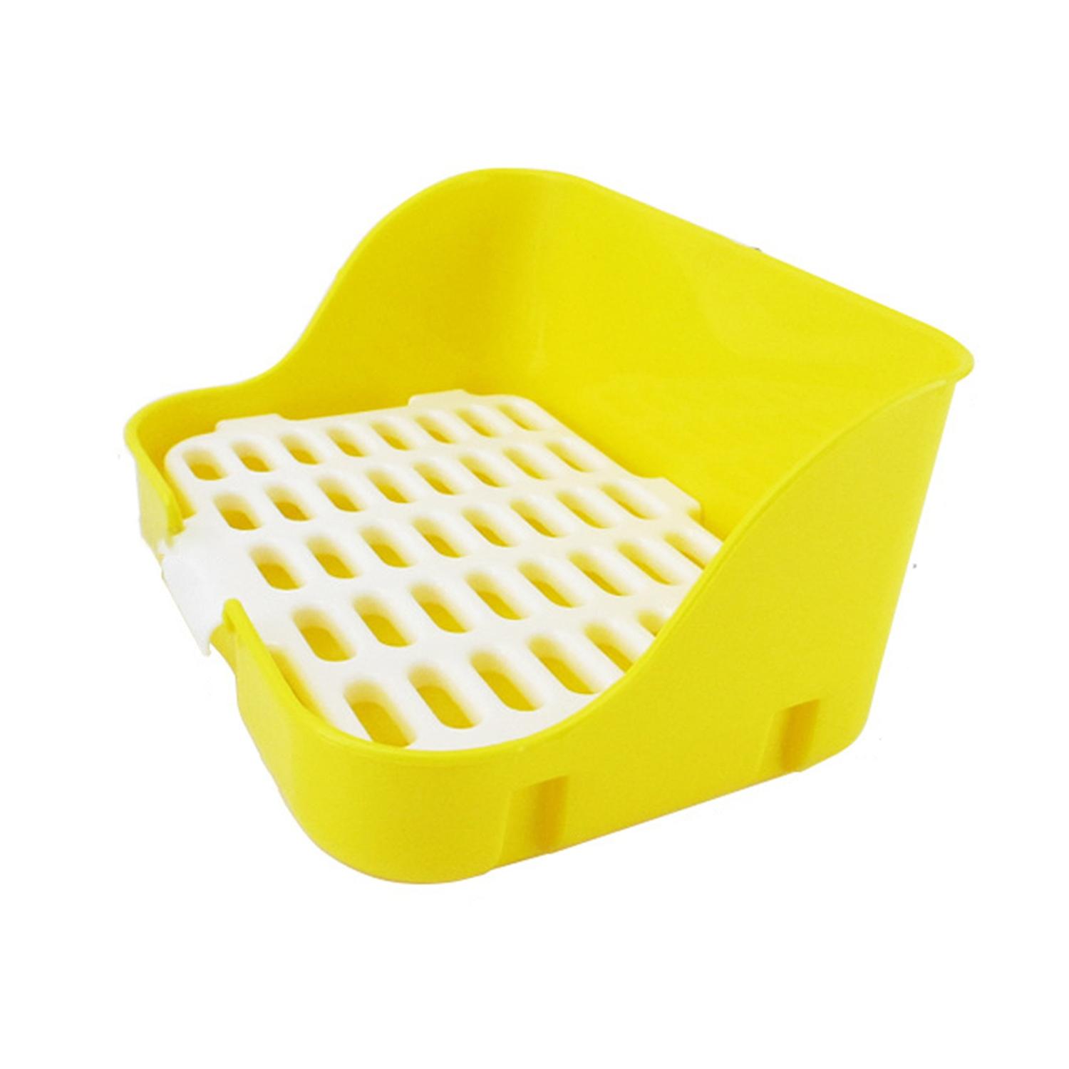 ZHOUBA Small Pets Hamster Rabbit Toilet Potty Trainer Fixable Cage Tray Litter Box