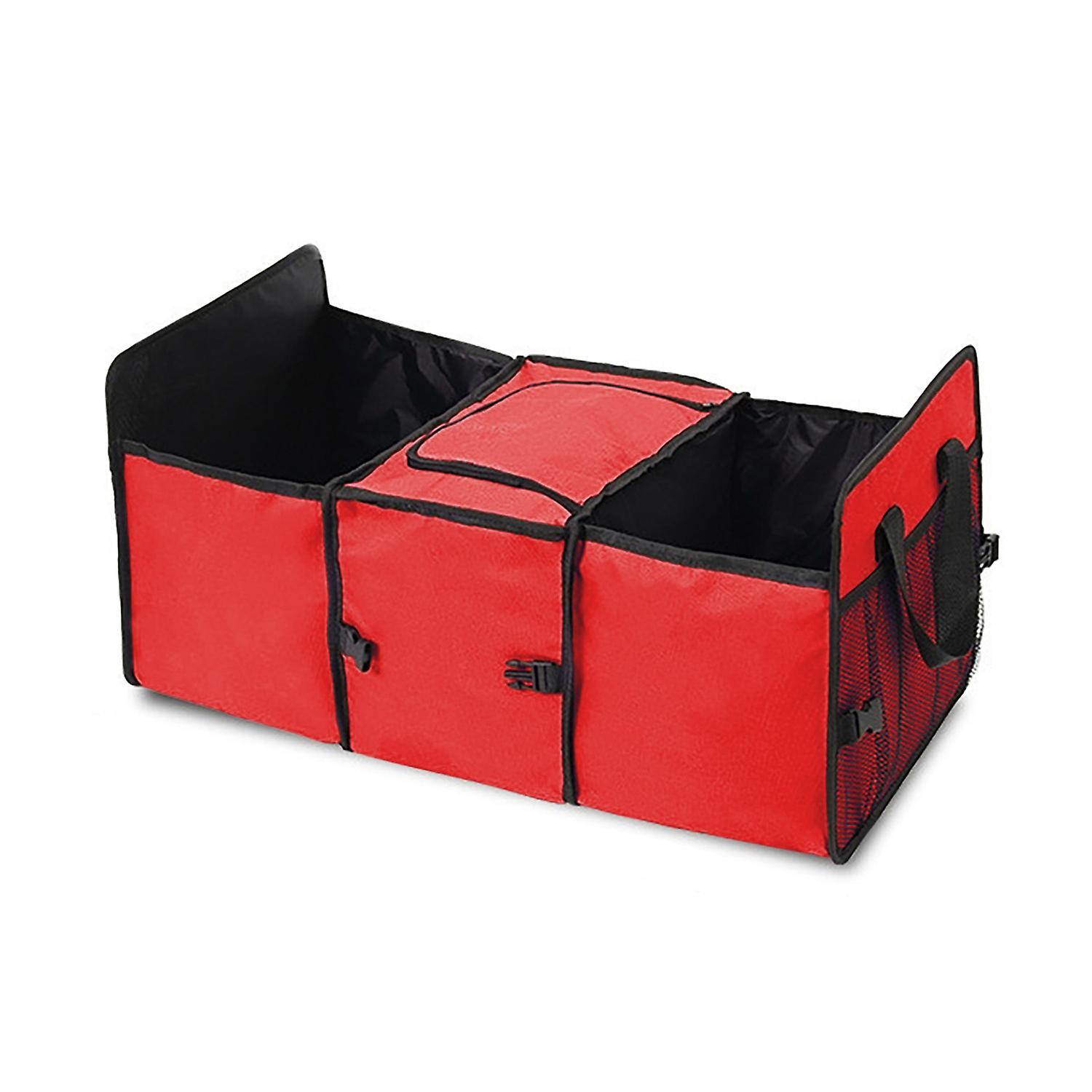 Trunk Storage Bag 3 Divided Compartments Multi-Pocket Large Capacity Folding Collapsible Effective S