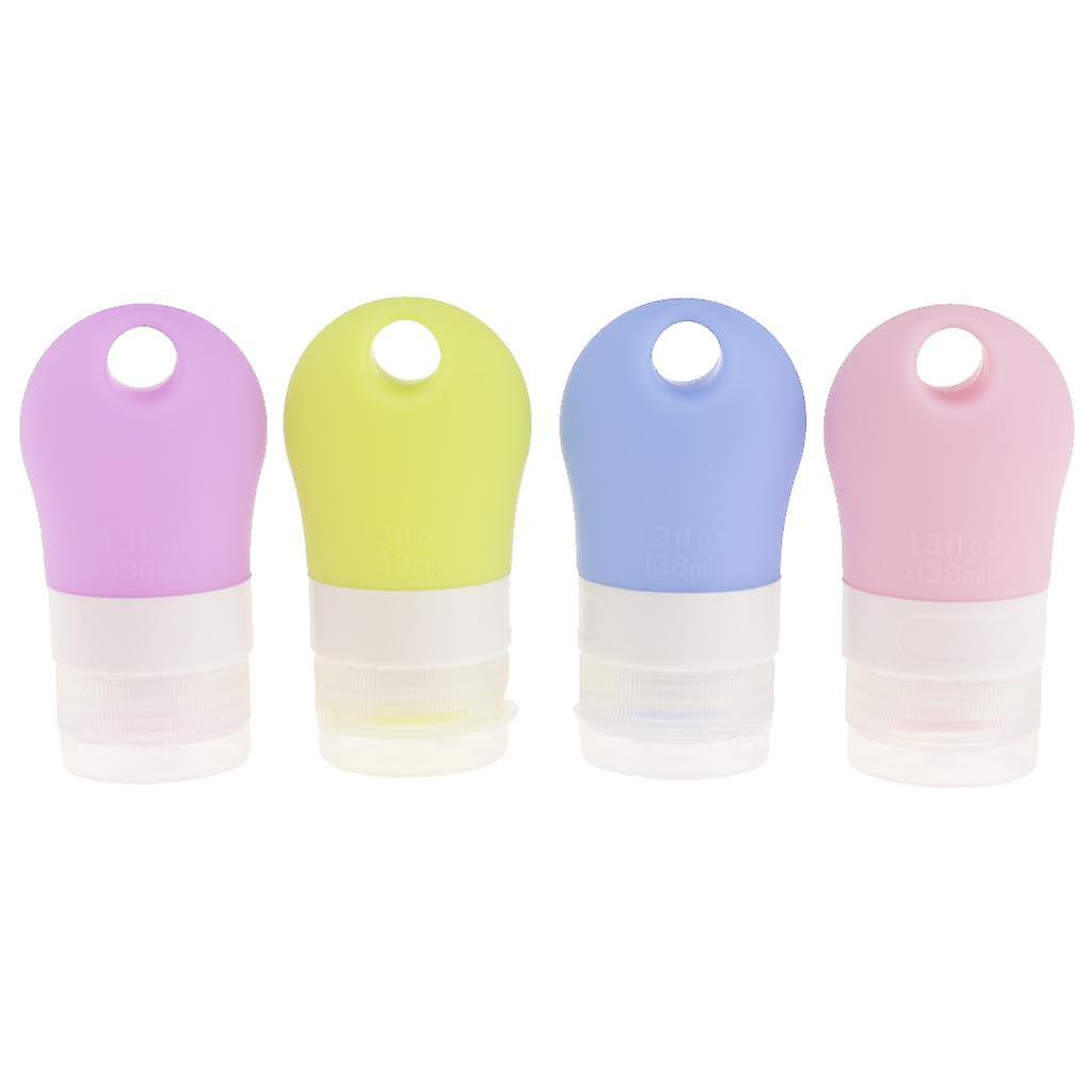 4 Pcs Portable Refillable Silicone Empty Cosmetic Containers for Travel 38ml