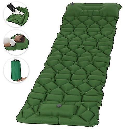 Air Mattresses Inflatable Sleeping Pad Mat With Pillow Foot Pump Air Mattress For For Backpacking Hiking Traveling