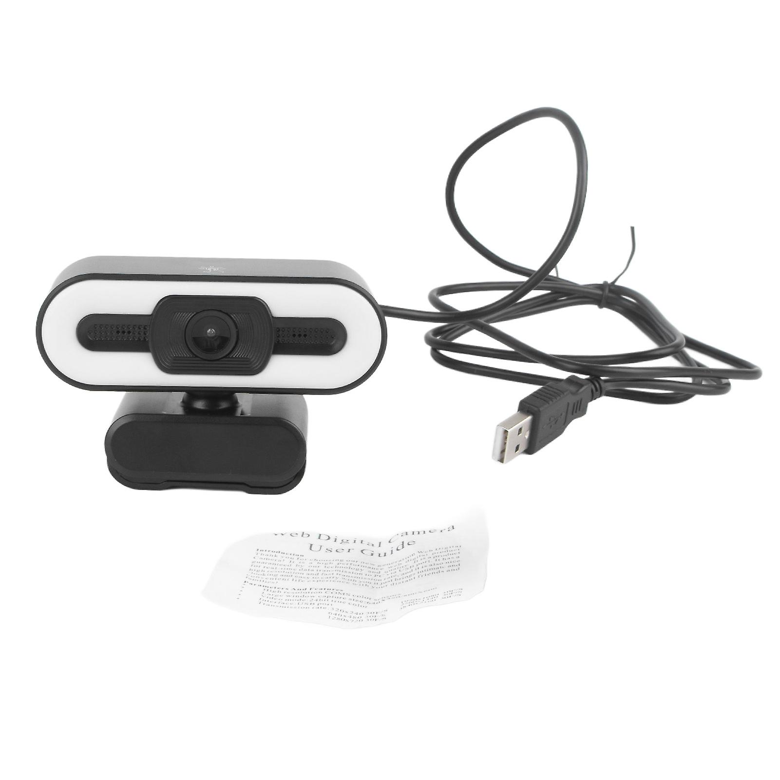 1080P USB High Definition Digital Webcam, 3 Adjustable Colors, for Video Chat, Online Courses