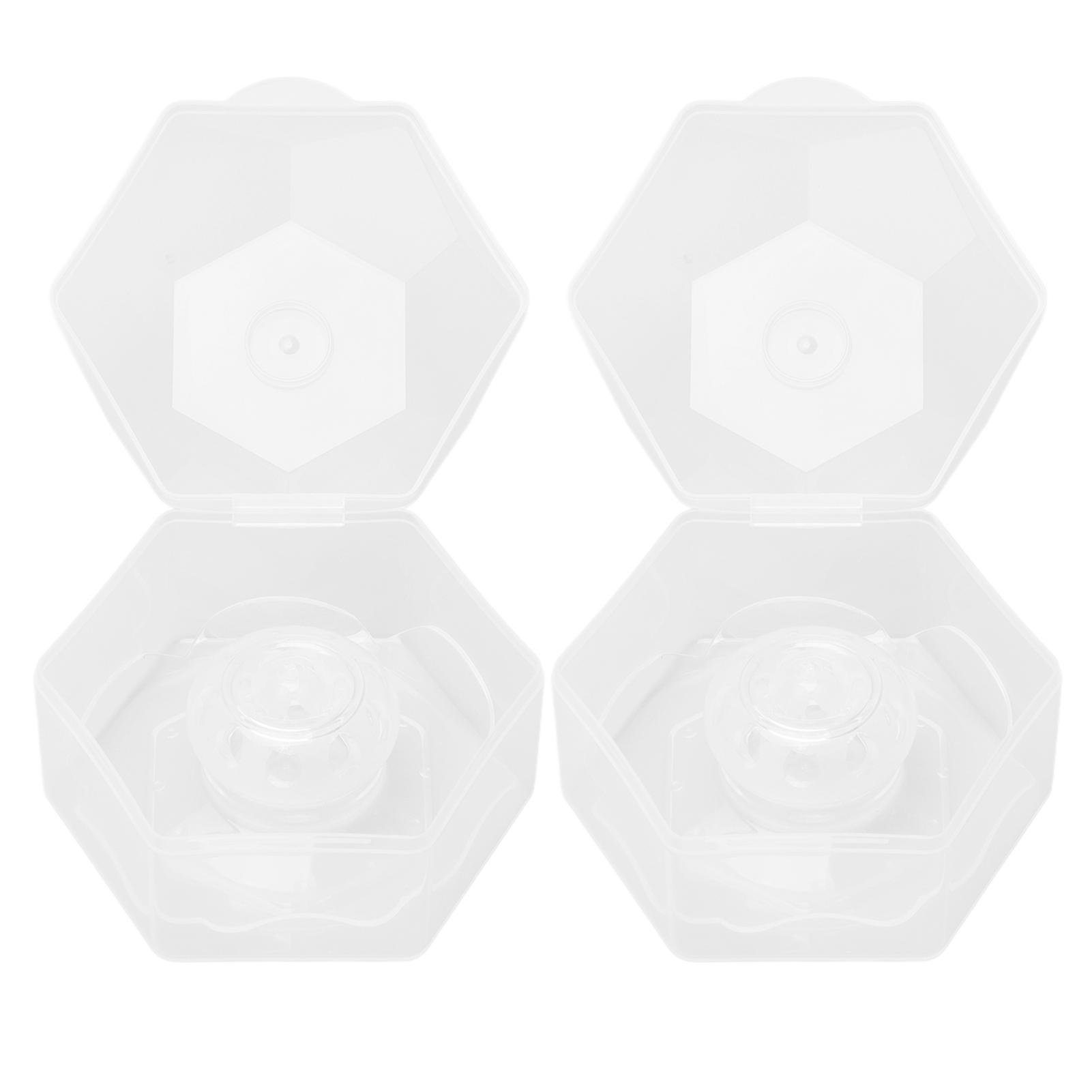 Pack of 2 clear silicone nipple shields for breastfeeding