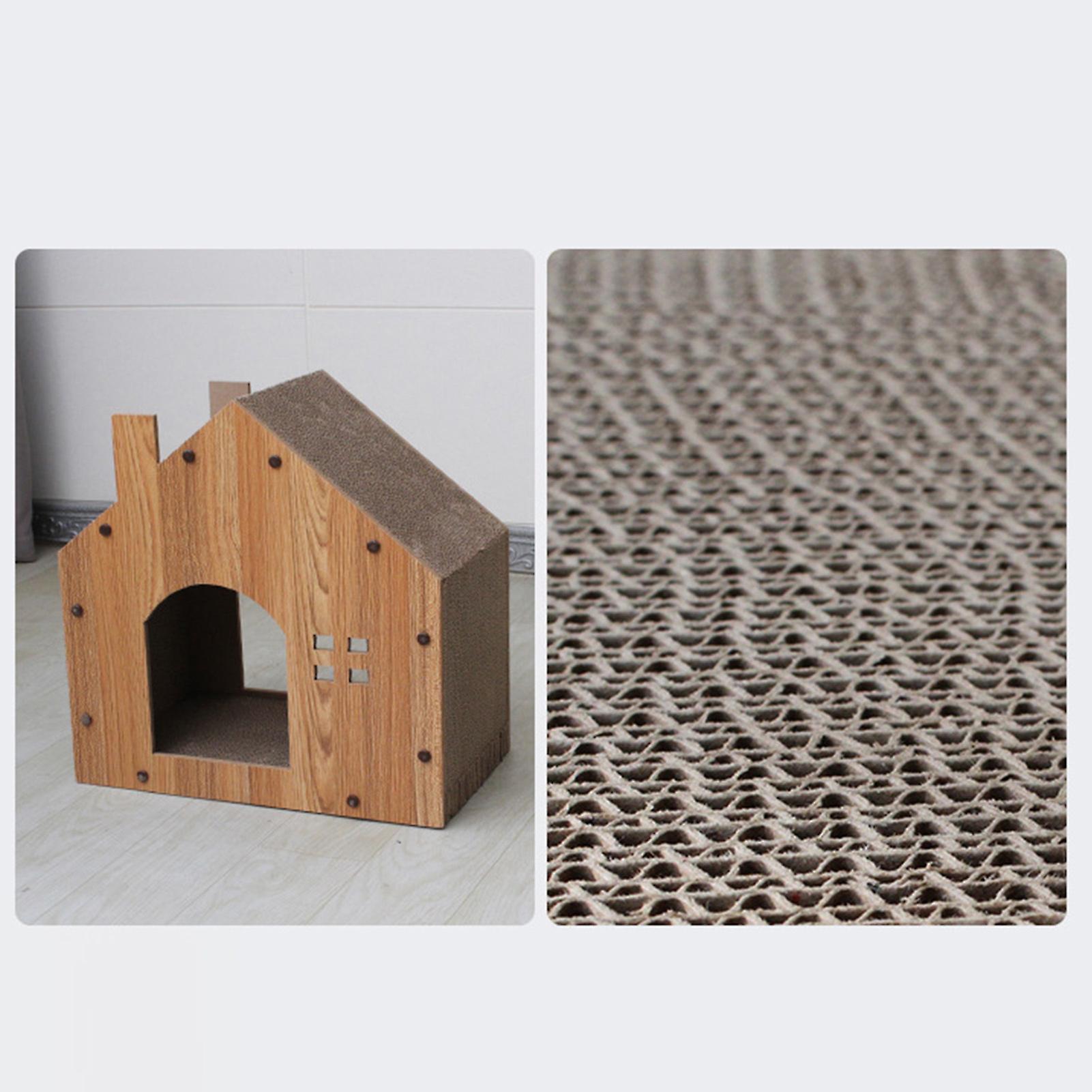 Cat Scratch House L - Breathable Kitten Scratcher Hut for Cats up to 8.5kg