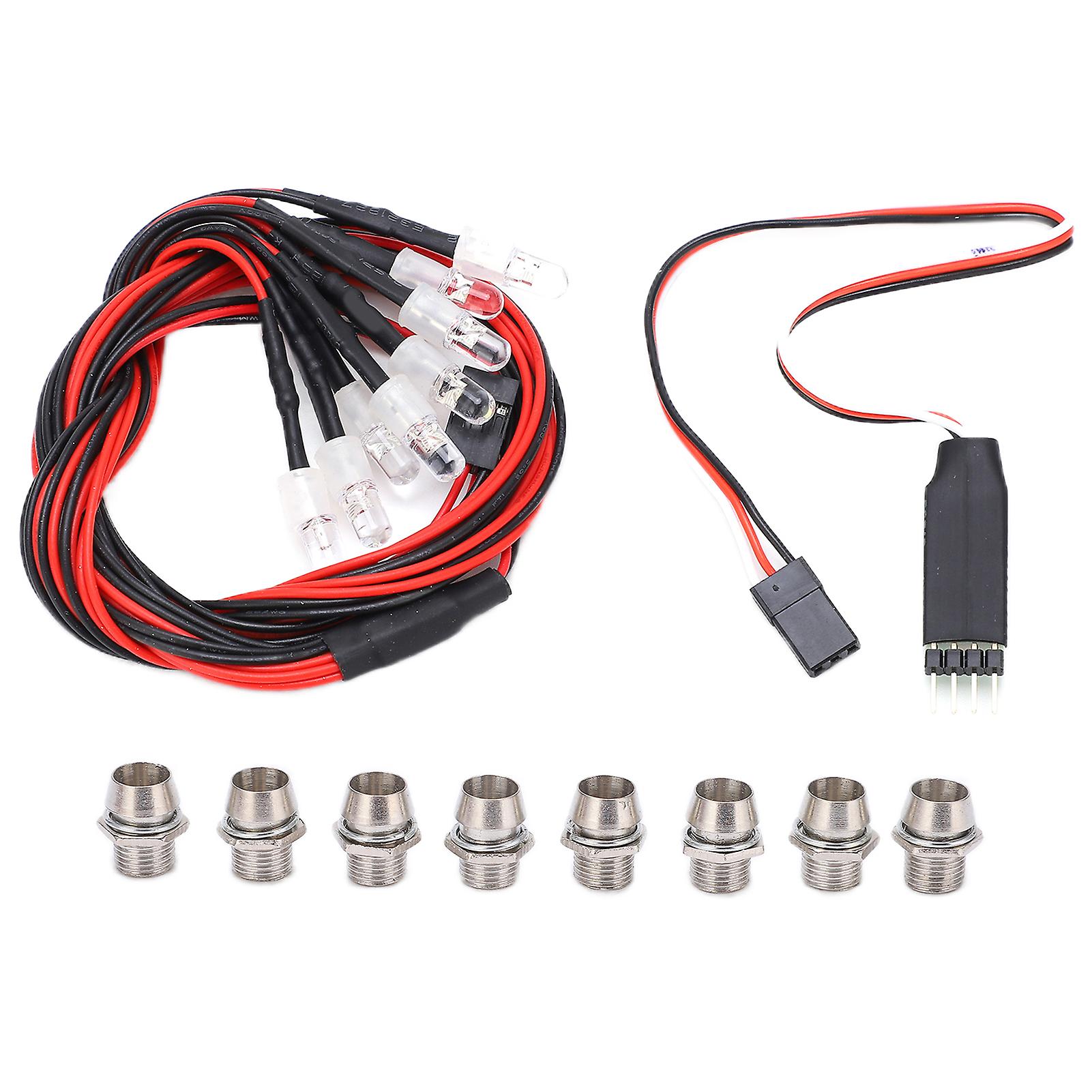 RC Model Car Lights General Purpose Modified LED Lights Accessories with The Third Channel Control Switch