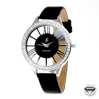 Relógio Feminino So Charm MF301 - PRETO - Preto Pulseira de Couro
