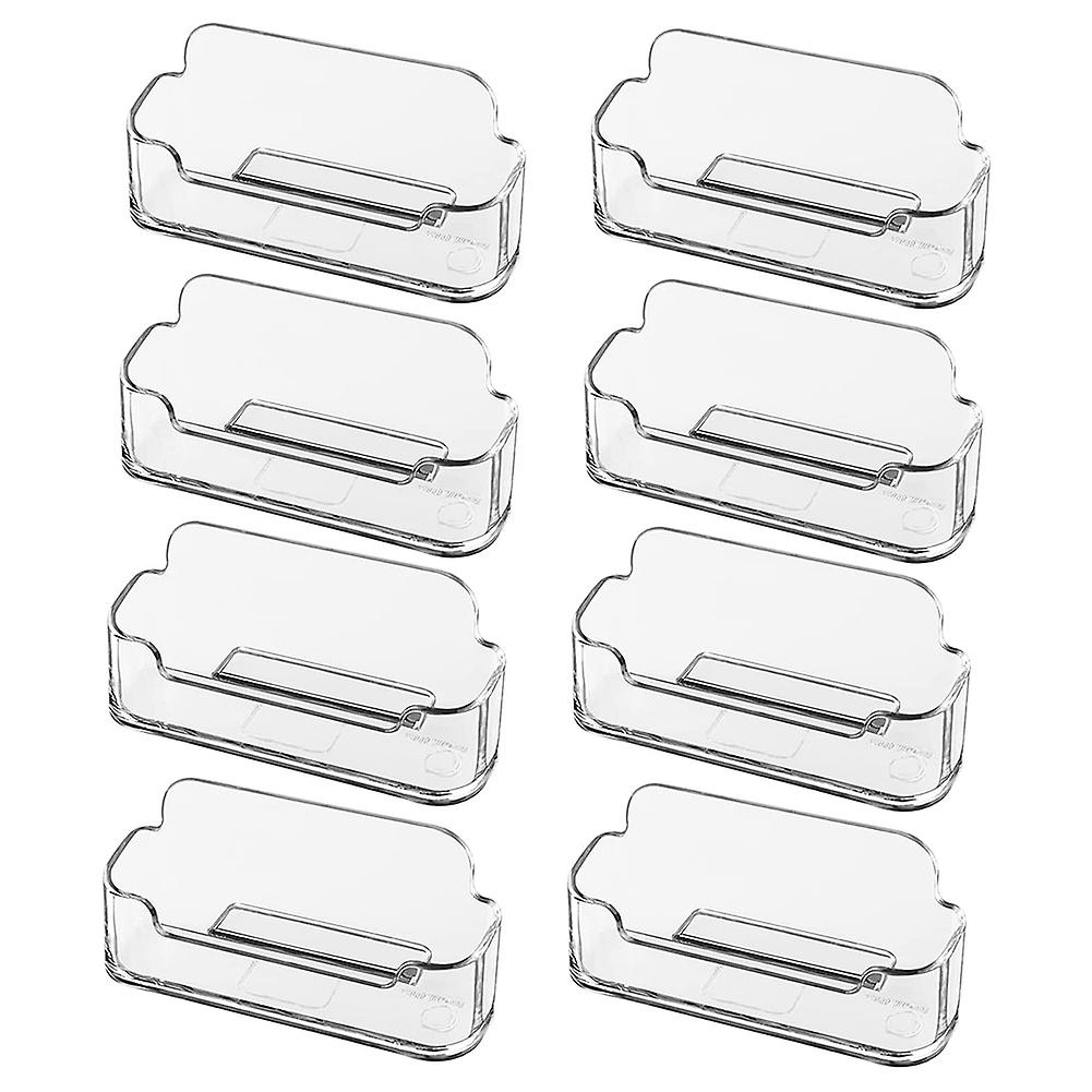 8 Pack Business Card Holder for Desk,Acrylic Clear Business Card Holder Stand,Business Card Display