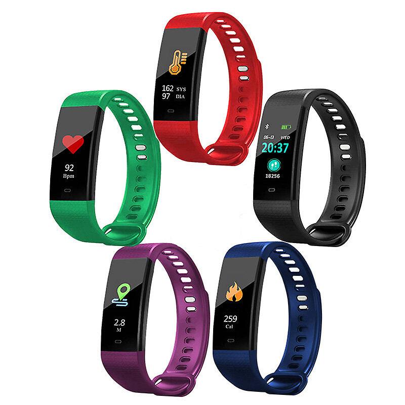 Color Screen Smartband Heart Rate Blood Pressure Activity Monitor Fitness Tracker Smart Watch