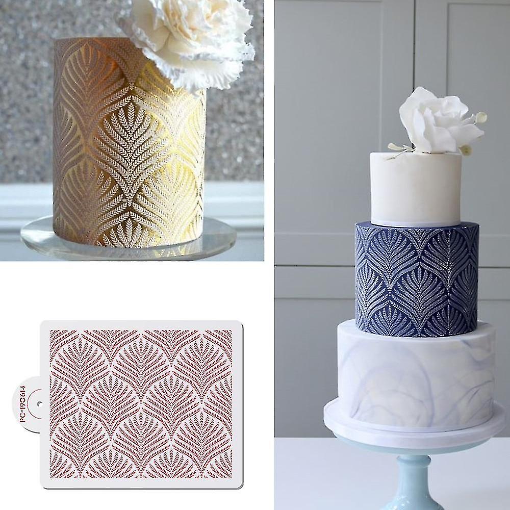 new pc 18810c 245x210mm wheat spike pattern cake plastic boder stencils template diy drawing mold sm