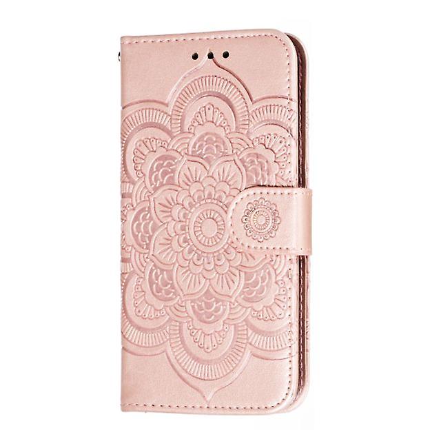Huawei P30 Multifunctional Flower Case Cover - Rose Gold
