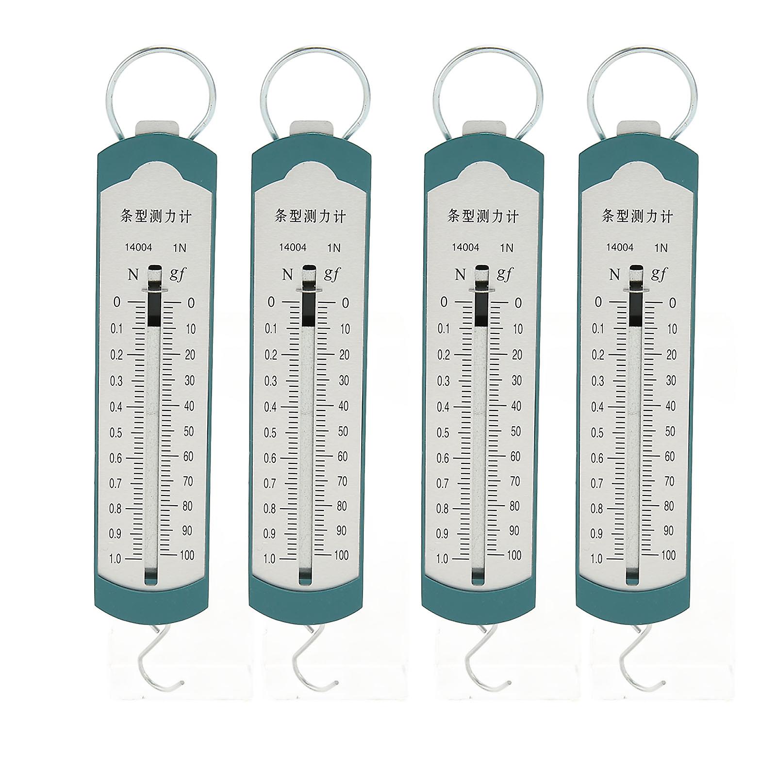 4pcs Spring Dynamometer Professional High Accuracy Bar Portable Spring Scale for Student Physics Experiment Teaching Demonstration 1N