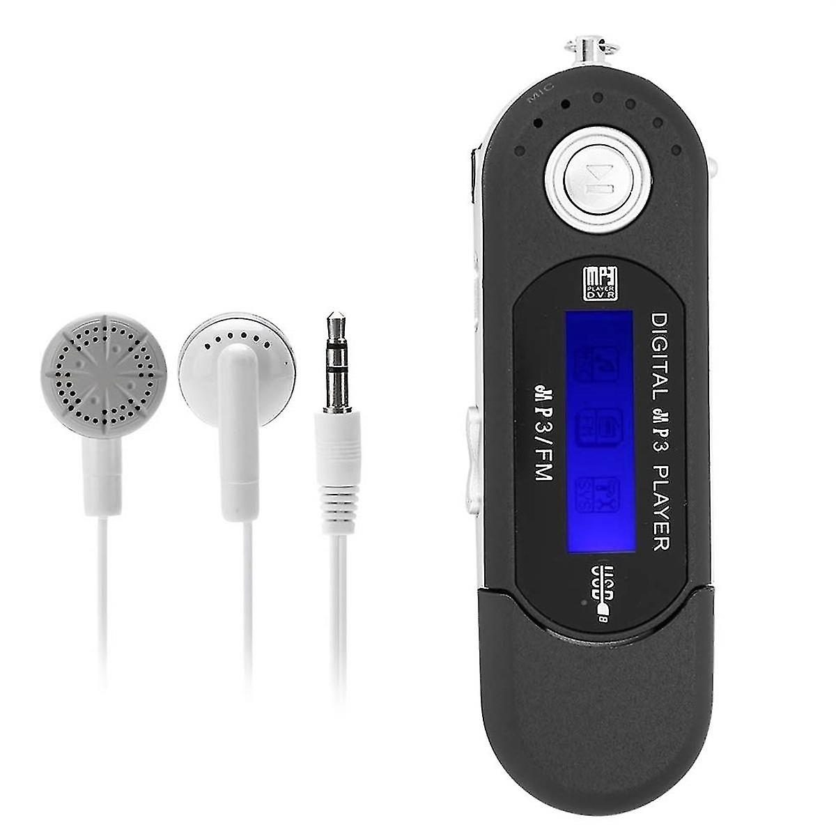 Mp3 Player With Headphones 8Gb, Portable Music Mp3 Usb Player With Lcd Screen Fm Radio For Walking A