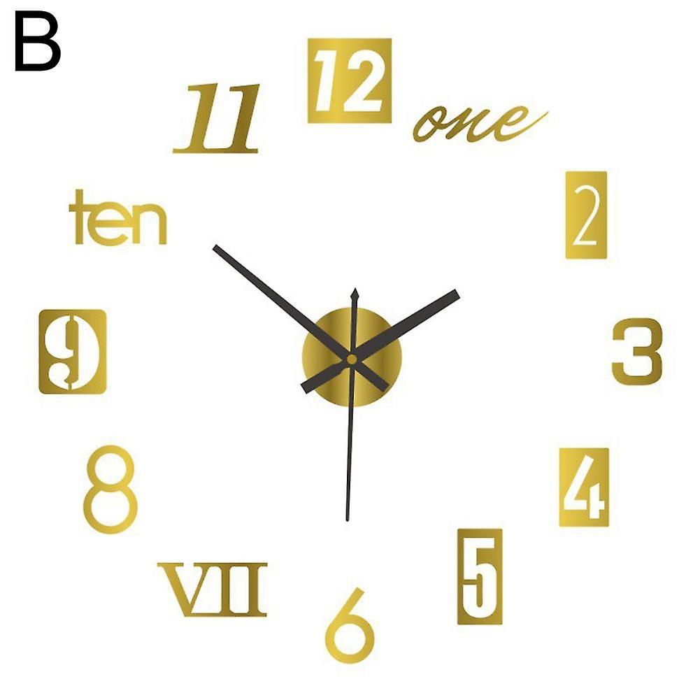 Acrylic Wall Sticker Clock Artistic Clock DIY Art Clock Wall Sticker Clock