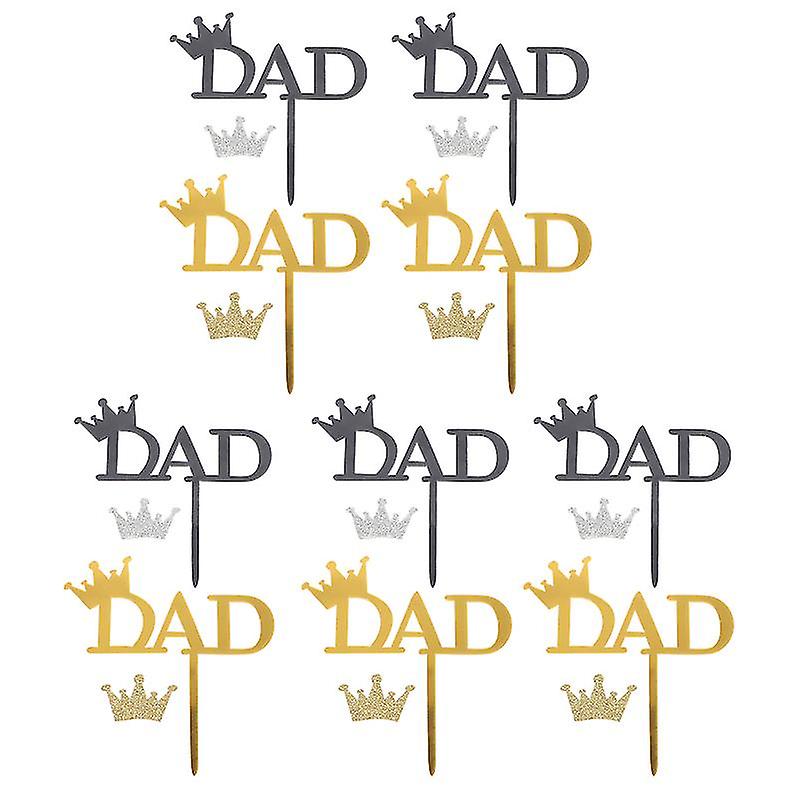 10pcs Dad Cake Toppers