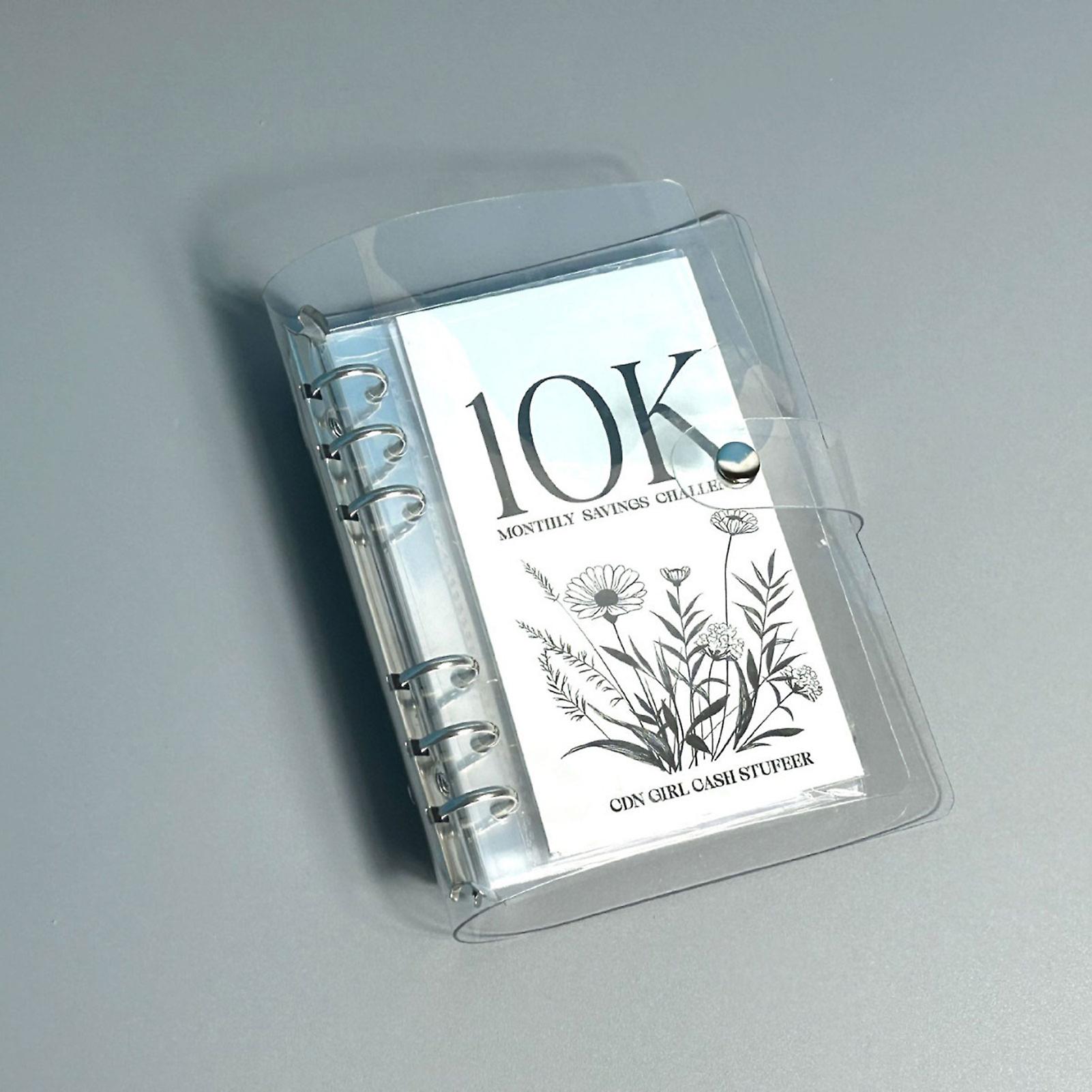 Cash-Binder with Envelope Fashion Portable Savings Challenges Books for Saving Money