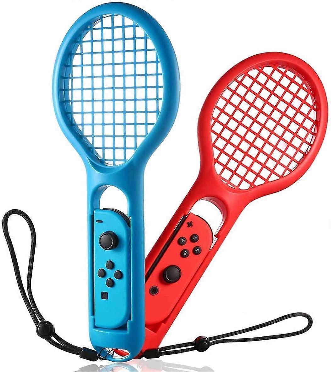 Tennis Racket for Nintendo Switch Game, Mario Tennis Aces Games Tennis Racket for N-Switch OLED Lite Joy-Con Console Controllers in Swing Mode (2 Pack