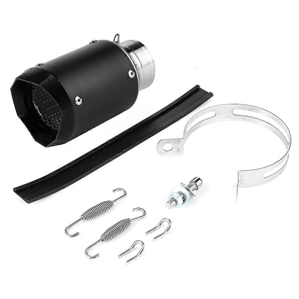60mm/2.4in Exhaust Pipe Black Motorcycle Modification Universal Fit for Ninja 250 400 E2U711