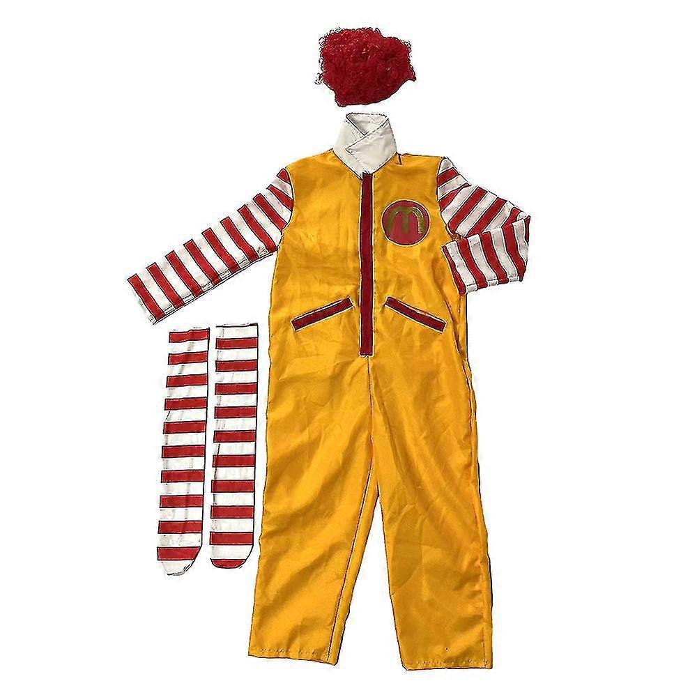 thumbnail interactive-video image 1 of Ronald McDonald Cosplay Costume - Adult Unisex Masquerade Party Clown Outfit (Jumpsuit & Suit Set) 1 of 6