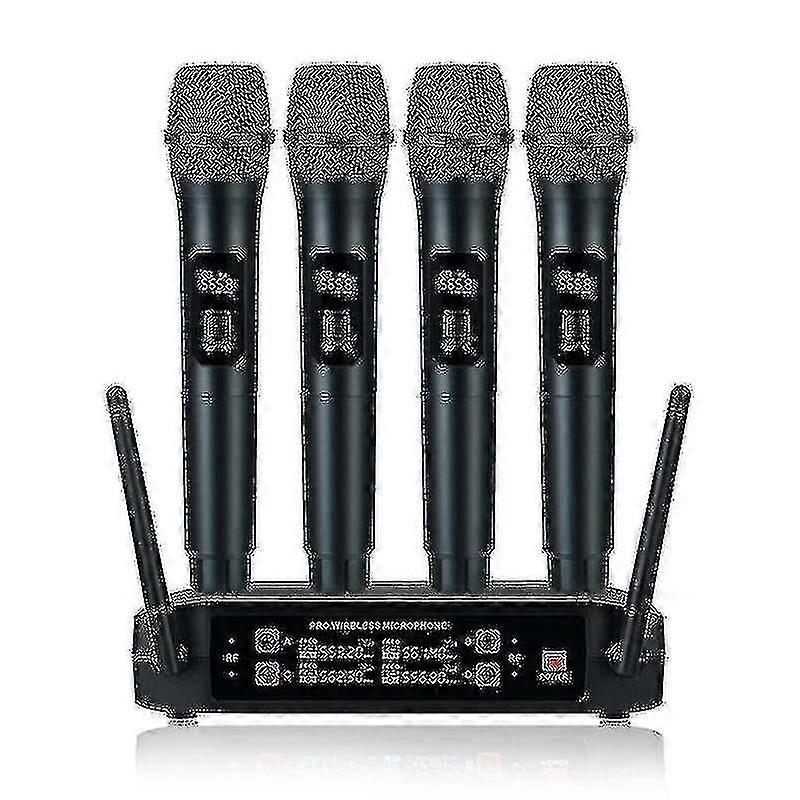 Wireless Professional Handheld 4-Channel UHF Dynamic Microphone