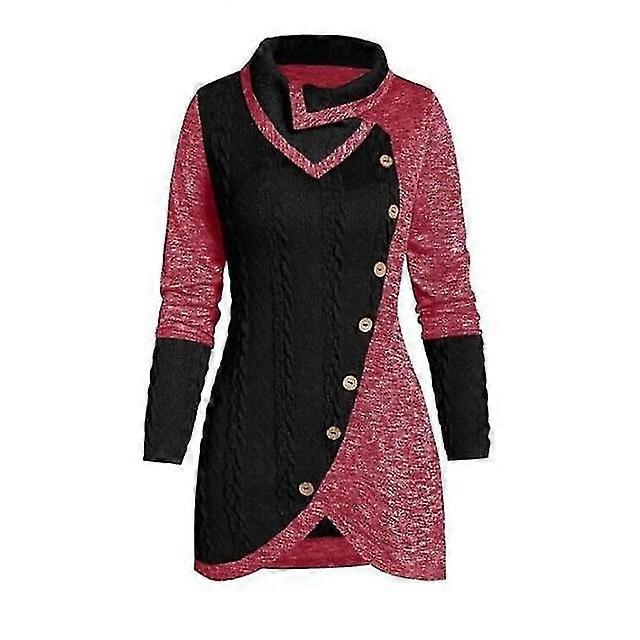 Women's Pullover Sweater Pullover Jumper Knit Tunic Color Block Patchwork Color Block Crew Neck Stylish Basic Daily Fall Winter Black Light Green L Xl