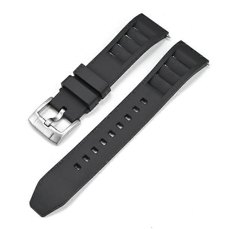 FKM Rubber Quick Release 20MM Watch Strap Band Replacement Flathead Universal