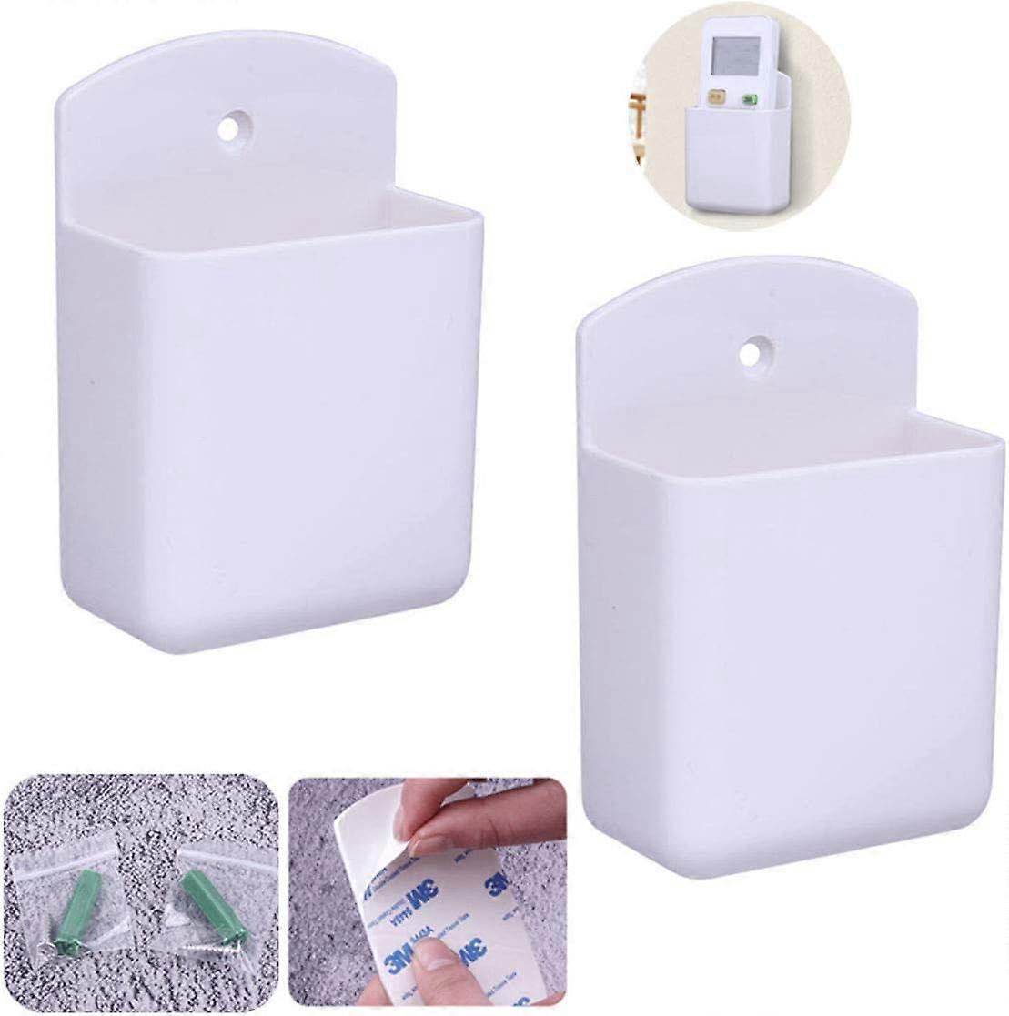 6-Pack Wall Mounted TV Remote Holder – Self-Adhesive Storage Boxes In 3 White & 3 Grey, Organize Your Media Accessories