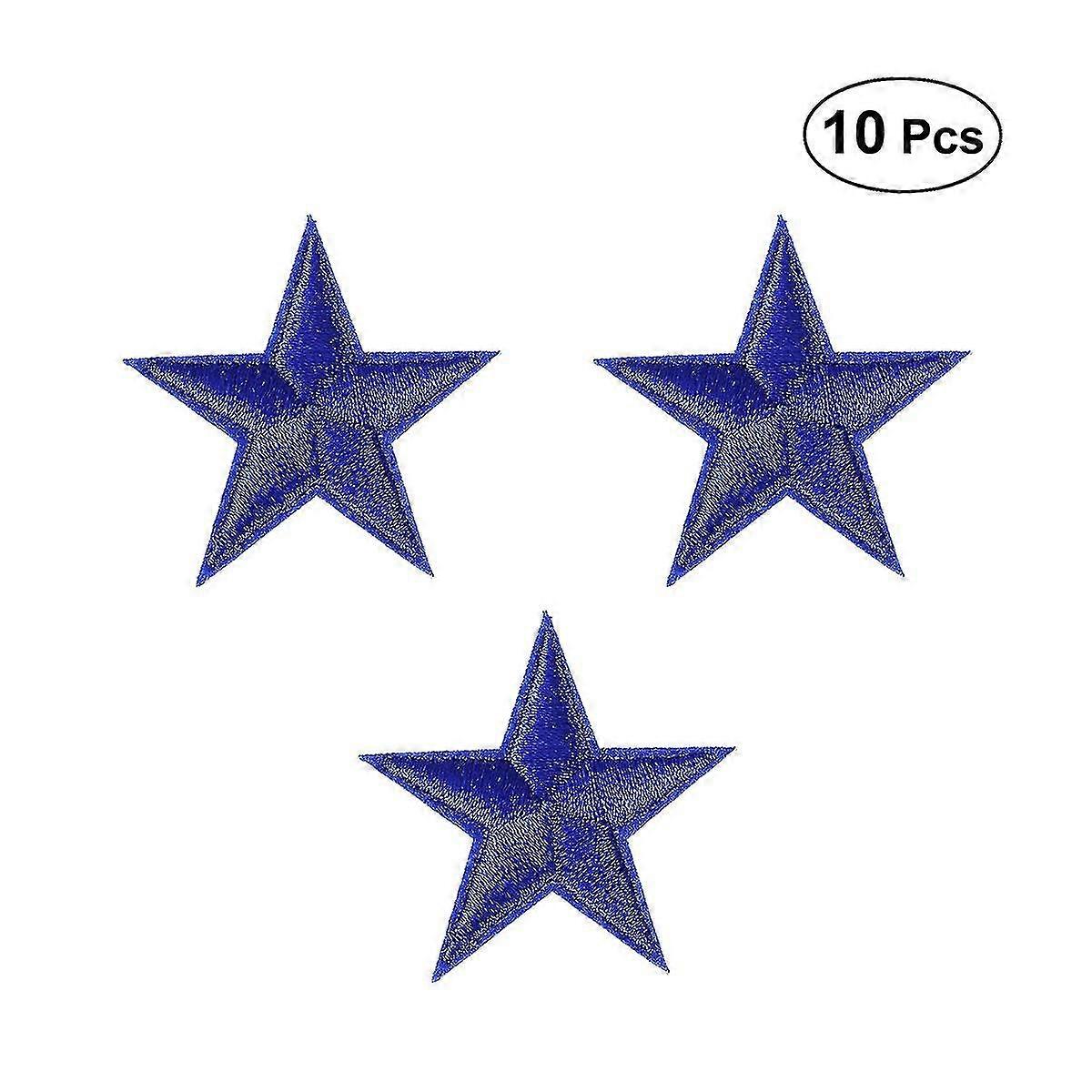 10pcs Small Five-pointed Embroidery Cloth Patch Decorative Patch Clothes For Jeans Skirt