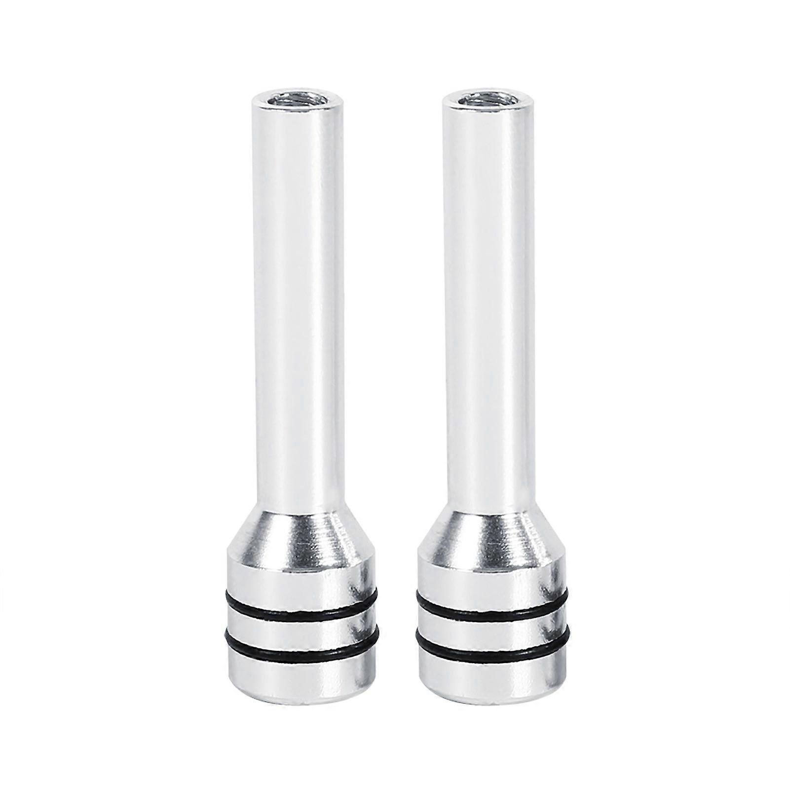 2Pcs Auto Camion In Alluminio Interno Porta Serratura Manopola Perni Copertura Argento YEMAA