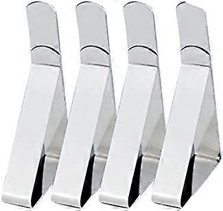 4Pcs STAINLESS STEEL Triangle Tablecloth Clips Clamps Adjustable Table Triangle Clamps 4.5