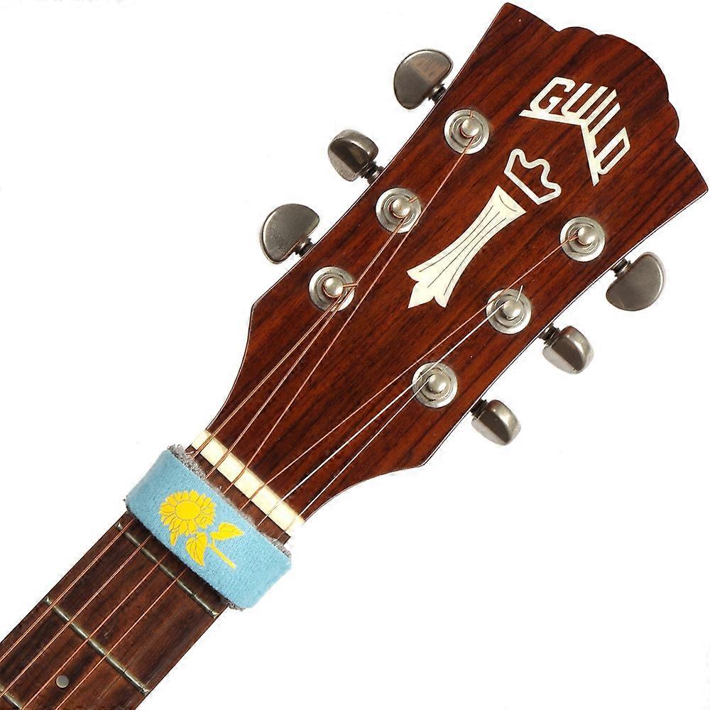 Cordes de guitare Sangle Mute, Wraps Guitar Fret Strings Mute Noise Damper Mutersunflower
