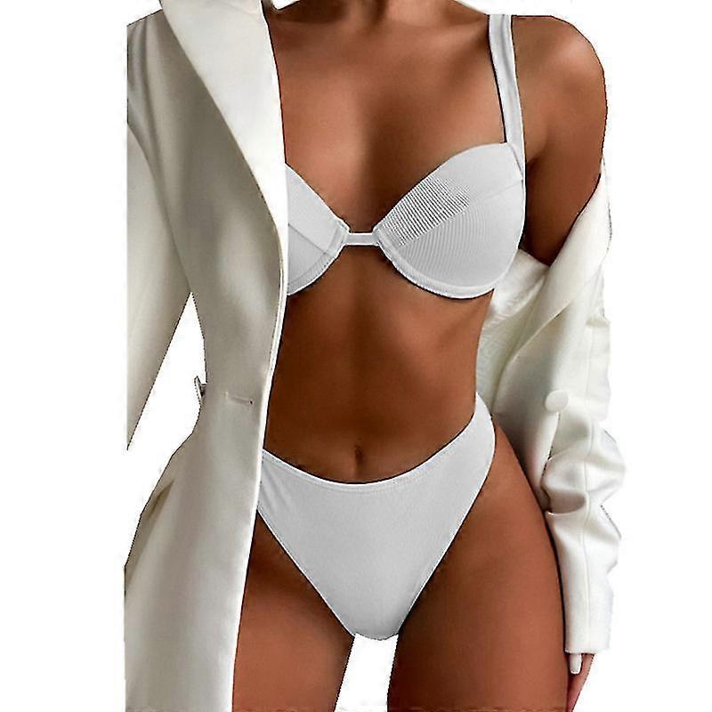 Maillots de bain Bikini pour femmes Couvrir Triangle Bikini définit sexy Beach Maillots de bain deux pièces Maillots de bain Couleur unie