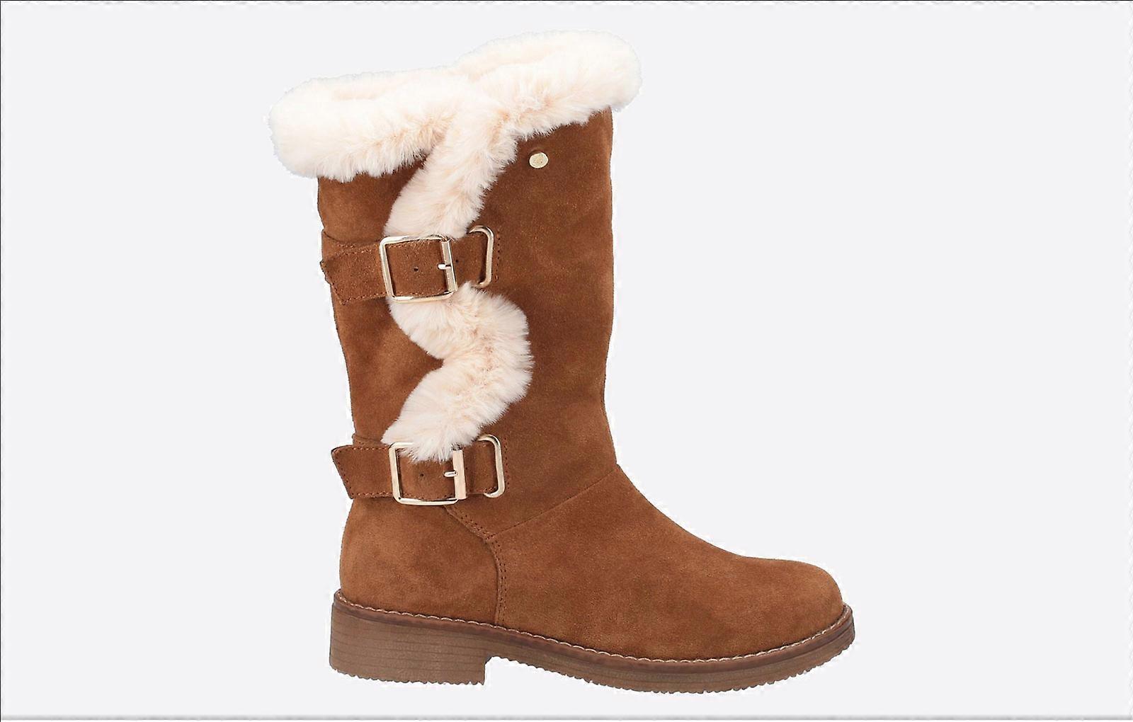 Hush Puppies Megan Mid Memory Foam Boots Tan