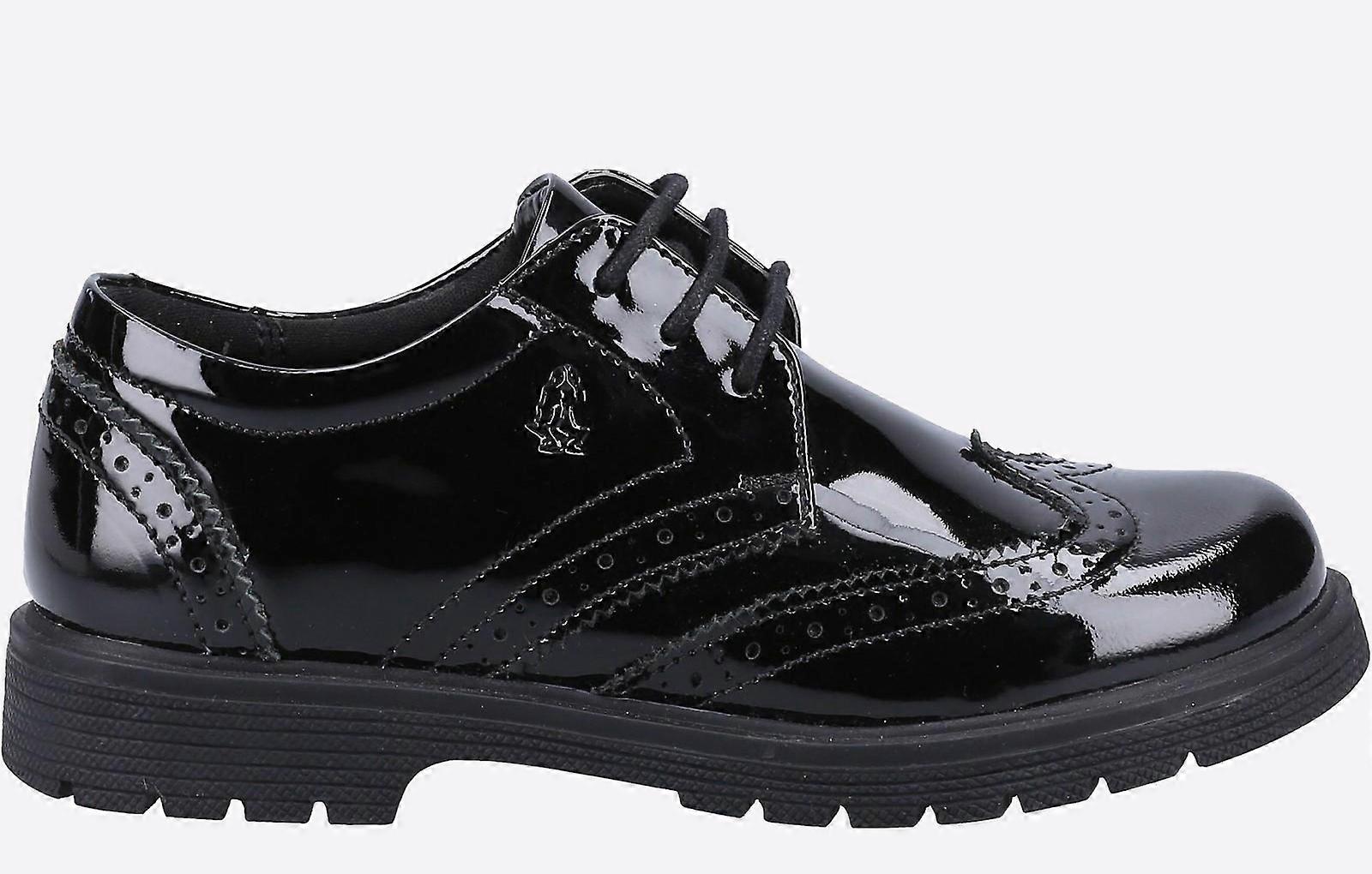 Hush Puppies Sally Patent Junior Black